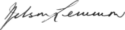 Signature of the Treasurer