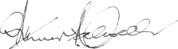 Minister's signature