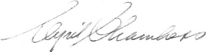 Signature of Minister of State for the Army