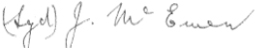 Signature of John McEwen