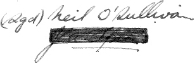 Signature of Neil O'Sullivan