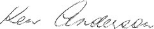 Signature of Ken Anderson