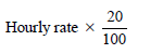 Start formula rate times start fraction 20 over 100 end fraction end formula