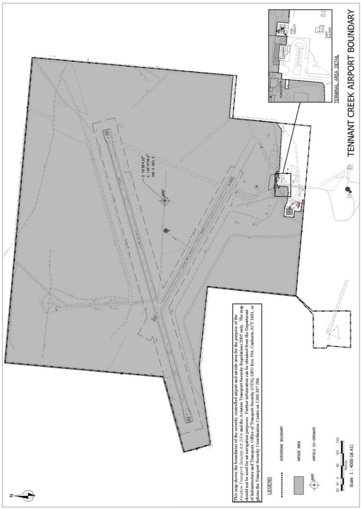 Description: This is a map of Canberra Airport which has been declared a security controlled airport. The map establishes airport boundaries and airside areas for the purposes of section 28 and section 29 of the Aviation Transport Security Act 2004. 