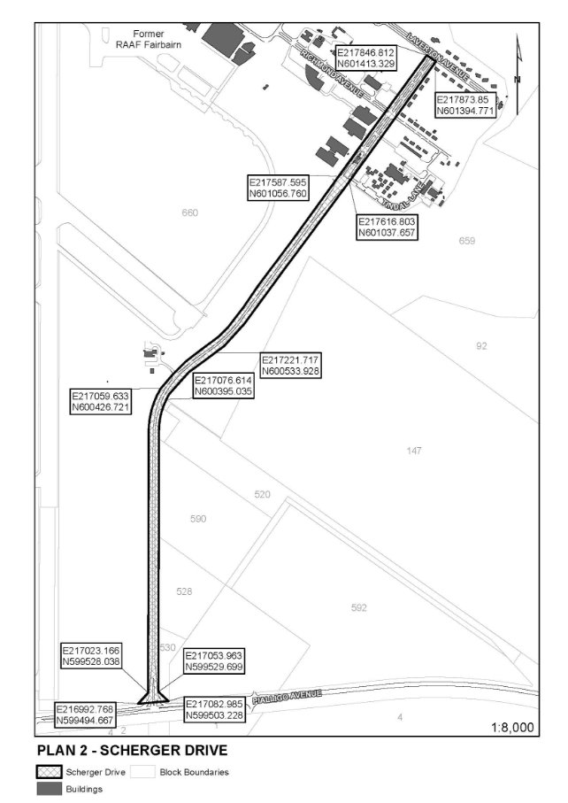 M:\Projects\National Land\Gazette_Notices\Canberra Airport & Scherger Drive\output\SchergerDrive_Gazettal.jpg