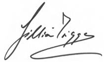 Gillian's electronic signature