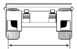 Illustration of the cross section of a vehicle demonstrating ground contact width.