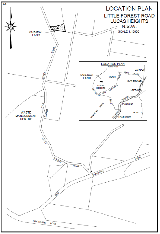 This location plan represents the land identified as Lot 12 on Deposited Plan 1224259 in the Acquisition Declaration.