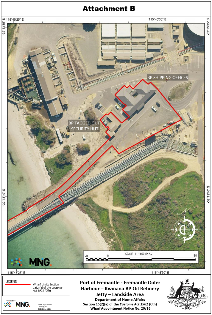 Wharf Notice of Appointment (No. 20/16) – Port of Fremantle – Fremantle Outer Harbour (Kwinana BP Oil Refinery Jetty)