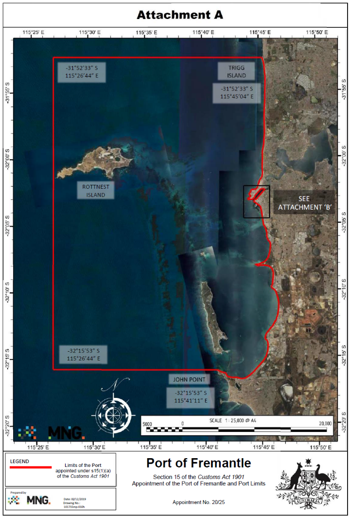 Port Notice of Revocation and Appointment (No. 20/25) – Port of Fremantle