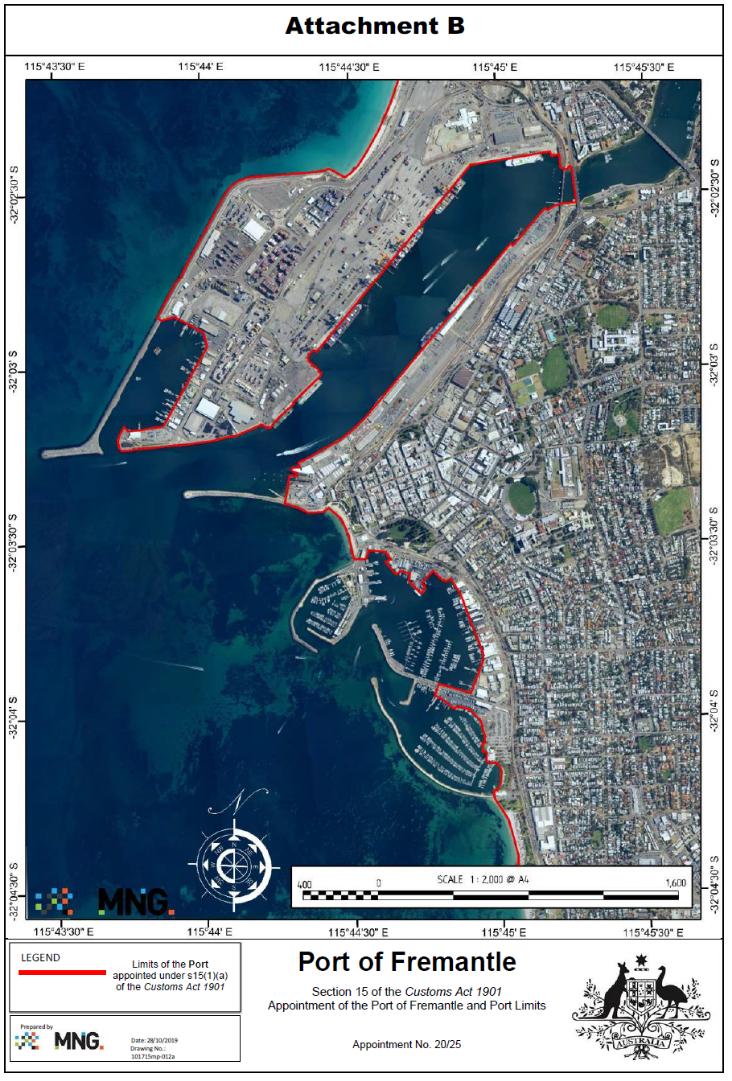 Port Notice of Revocation and Appointment (No. 20/25) – Port of Fremantle