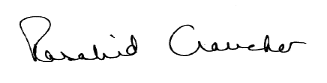 Digital signature of the President, Emeritus Professor Rosalind Croucher AM.