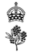 A black and white image of a crown and wattle - logo of the Official Office of the Governor-General
