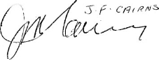 Signature of Treasurer