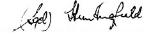 Signature of the Deputy of the Governor-General