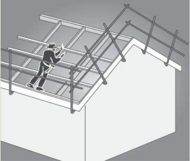 Figure 21 shows fixing roof battens to trusses.