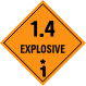 Image of explosive Division 1.4 class label