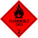 Image of flammable gas class label