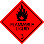 Flammable liquid class label