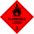 Flammable liquid class label