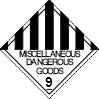 Image of miscellaneous dangerous goods class label