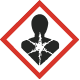 This image shows a GHS pictogram that represents a human hazard.