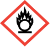 This image is a GHS flame over circle (oxidiser) pictogram.