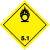 This image is a dangerous goods class 5.1 (oxidiser) class label.