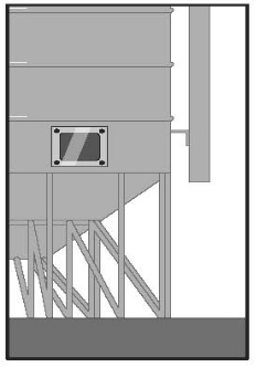 Figure 1 is a silo showing sight glass and a ground delivery tube.