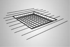 Figure 4 shows 4mm mesh embedded in a concrete floor. 