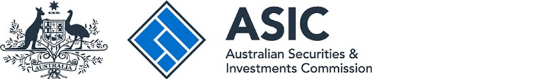 Commonwealth Coat of Arms and ASIC logo