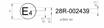 Arrangement of the approval mark of vehicle with regard to its audible warning signals (Model A)