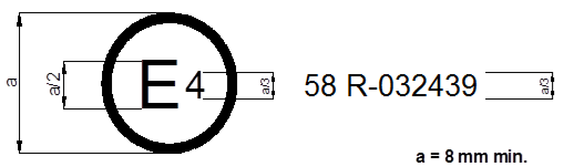 Example arrangement of an approval mark (Model A)