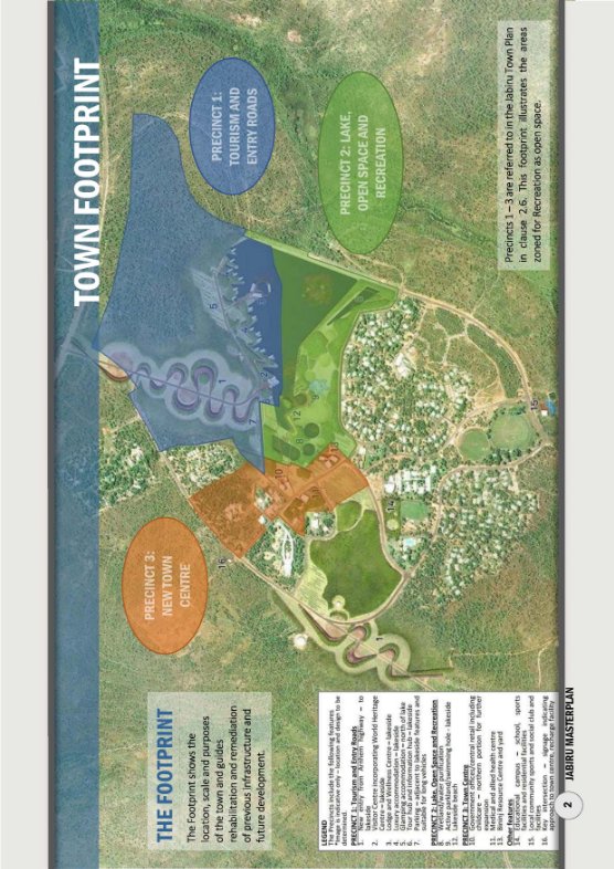 Image of the Town Footprint on page 2 of the Jabiru Masterplan