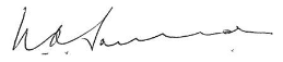 RMA Chairperson signature