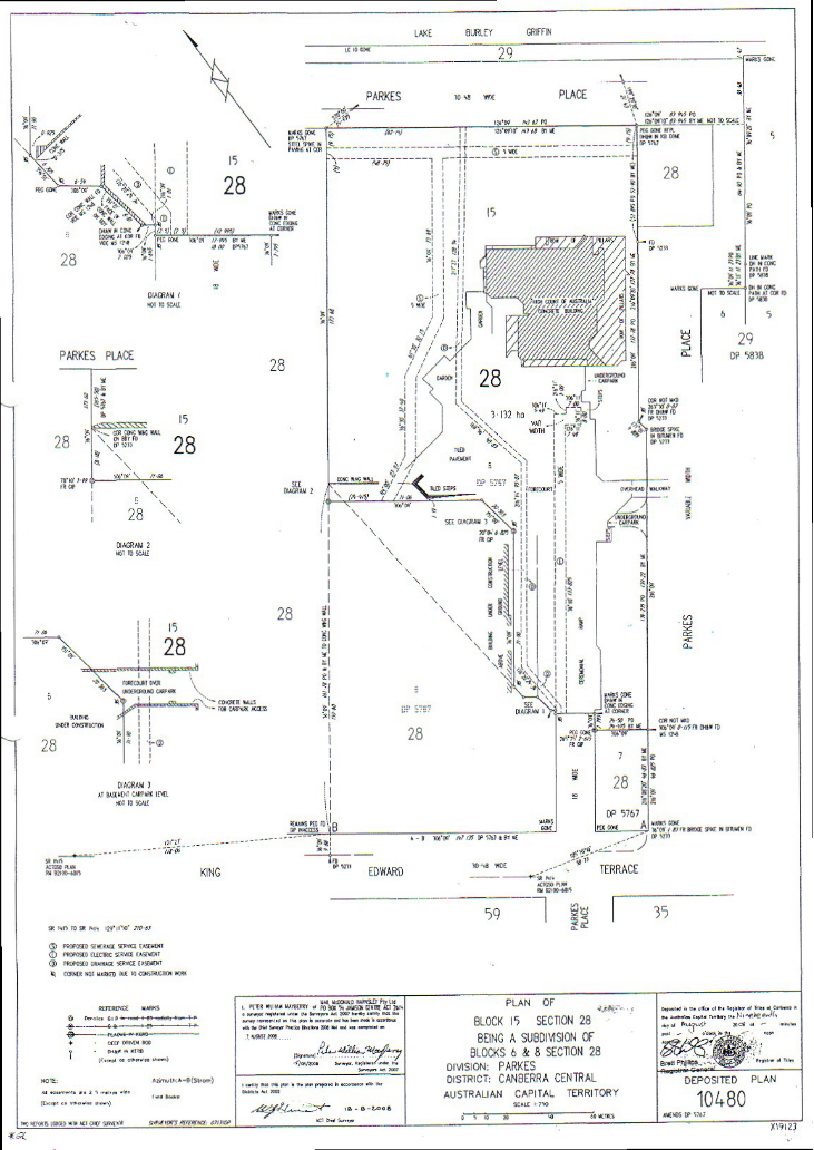 A map of the High Court of Australia precinct referred to in the HCA Precinct Direction.