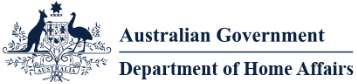 Logo of Department of Home Affairs