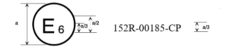 An example of an approval mark approved in Belgium pursuant to Regulation 152