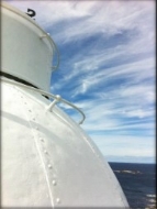 Photograph showing corner of the top of dome white dome roof