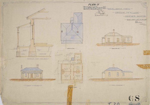 Map showing blueprint design of cottages. National Archives of Australia: A9568, 5/2/4