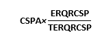 CSPA multiplied by start fraction ERQRCSP over TERQRCSP end fraction