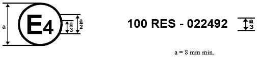 An example of an approval mark issued by the Netherlands pursuant to Regulation 100