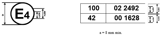 An example of an approval mark issued by the Netherlands pursuant to Regulation 100 and 42