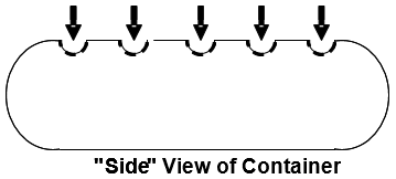 Figure shows the upper section of the horizontal storage container divided into five areas