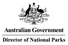 Commonwealth Coat of Arms of Australia on top of Australian Government Director of National Parks