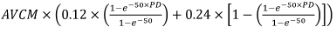 Formula for correlation factor, R, an input for the calculation of RWA for UL.