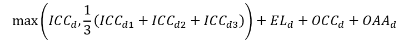 Formula for the calculating the IRRBB capital charge for a given repricing assumption in the set m