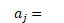 The symbol used in Equation 1 for the area of the  jth plot.