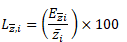 A formula to work out the probable limit of error for the average stocking density of a carbon estimation area.