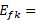 The symbol used in Equation 14 for the fuel emissions for fuel type f and greenhouse gas k for the reporting period for the project area, in tonnes of carbon dioxide equivalent.